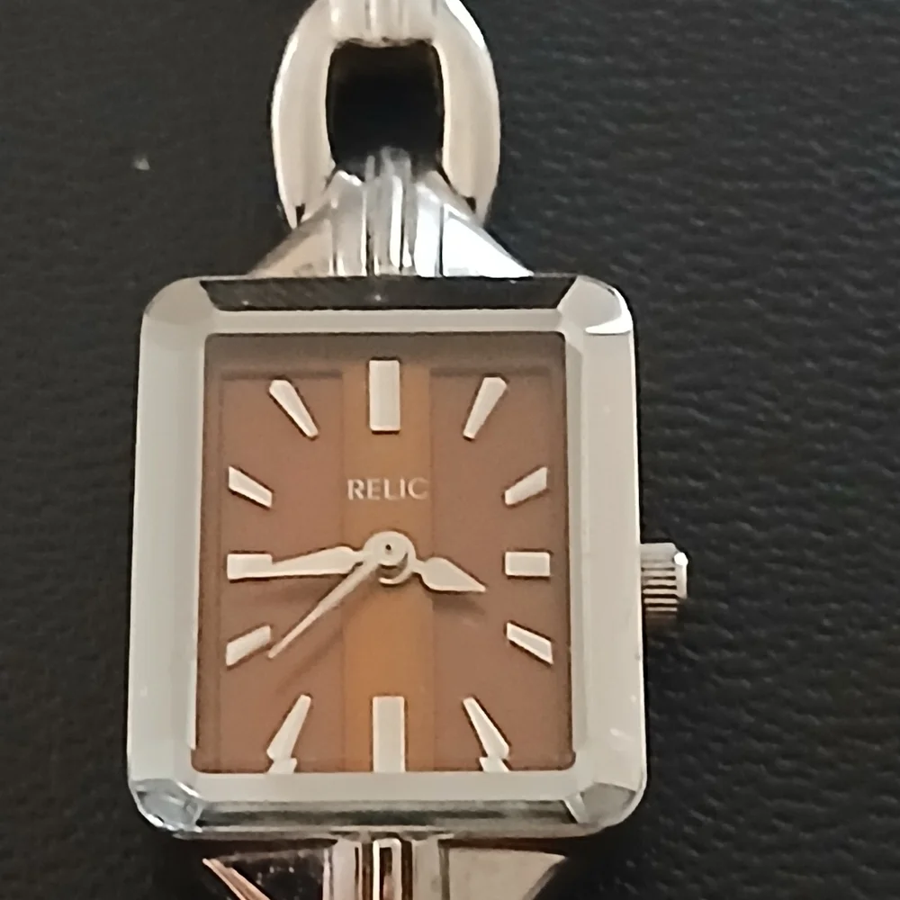 Relic Ladies Stainless Steel Quartz Watch Square Face VINTAGE